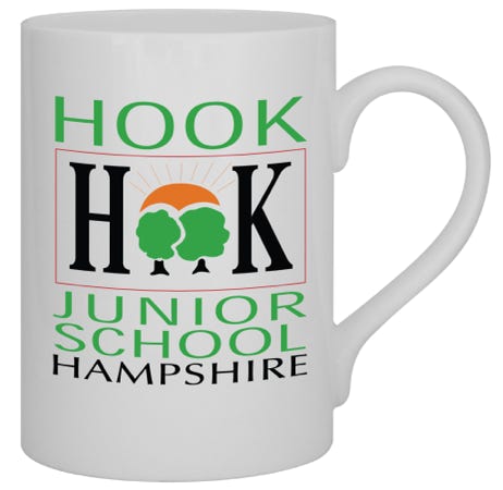 bone china mug with school badge print