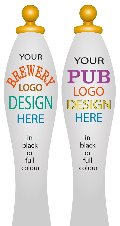 beer pump handles, beer pump handles pub name, beer pump handles pub and brewery names, custom printed beer engine ceramic handles,