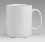 white cambridge mug