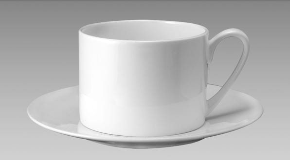 Bone china cup & saucer straight sided cup with saucer ideal for coffee and tea