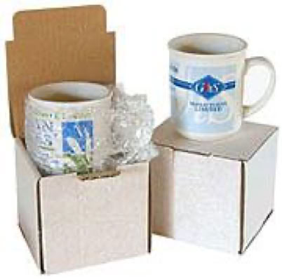 Mug boxes made up for packaging