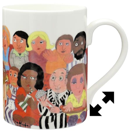 Bone china printed mug